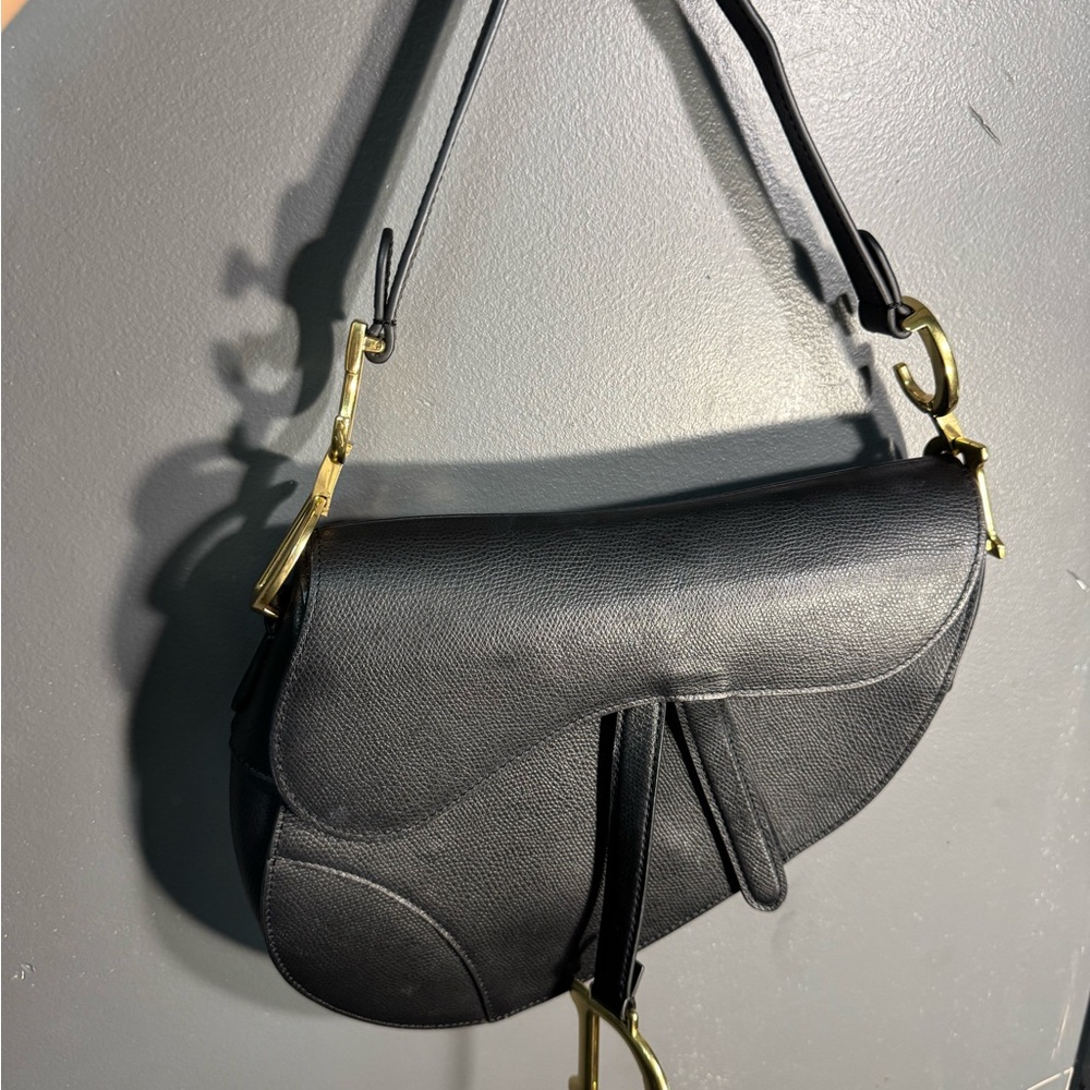 Dior Saddle bag with Gold Accents